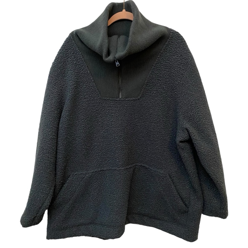 Lands End Fleece Lined Boucle Pullover - Picture 1 of 5